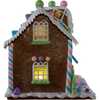 8-Inch Battery Operated LED Lighted Gingerbread Bubblegum Factory - Accents - 2