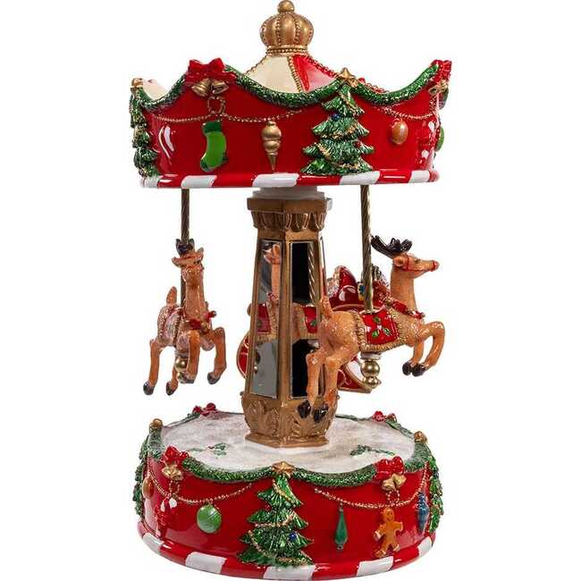 8.7-Inch Musical Wind-Up Carousel Tablepiece - Accents - 3