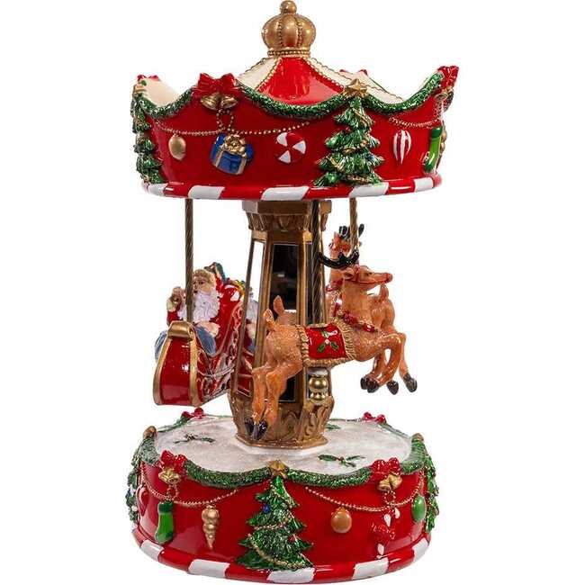 8.7-Inch Musical Wind-Up Carousel Tablepiece - Accents - 4