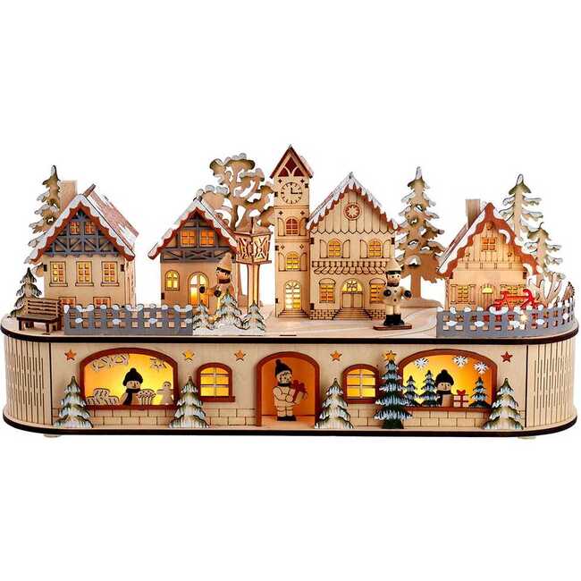 8.27-Inch Battery Operated Led 2 Tier Christmas Village