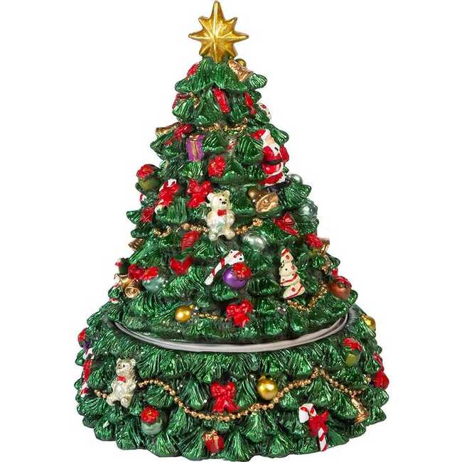 7-Inch Christmas Tree Revolving Music Box - Accents - 4