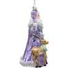 7-Inch Bellissimo Glass Periwinkle Santa Ornament - Ornaments - 3