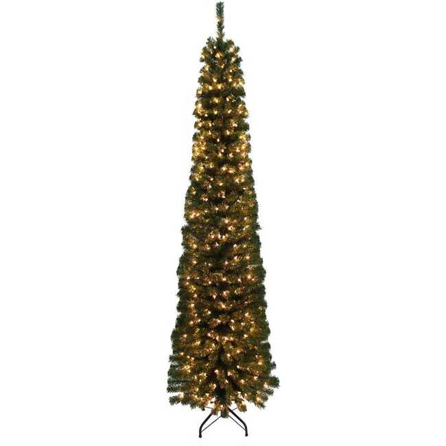 7-Foot Pre-Lit Winchester Pine Pencil Tree - Trees - 2