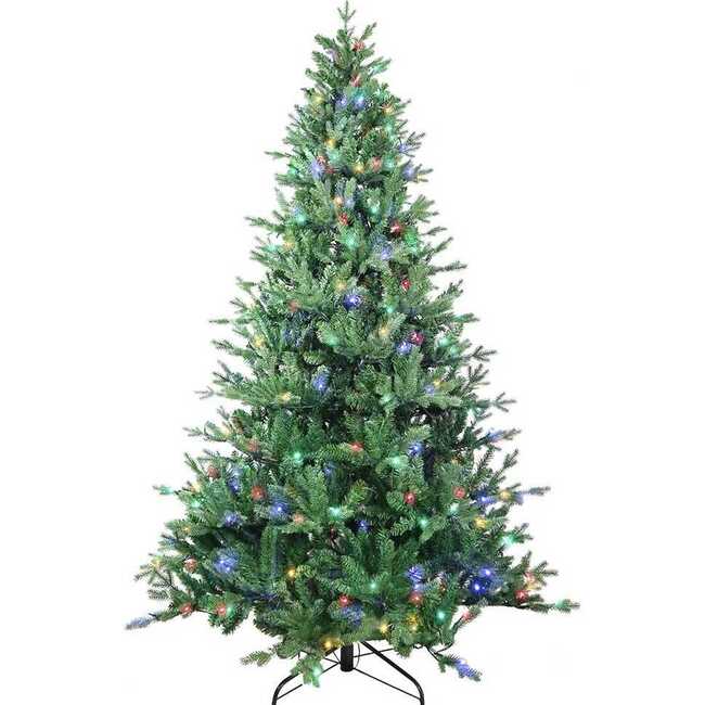 7-Foot Pre-Lit Multi-Color LED Jackson Pine Tree