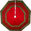 72-Inch Red and Green Gathered Border Tree Skirt - Tree Skirts - 2