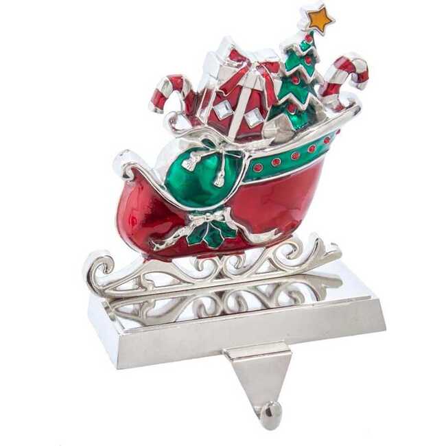 7.3-Inch Metal Sleigh Stocking Hanger