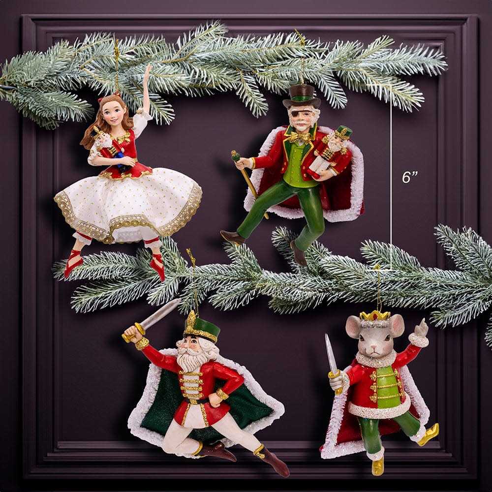 Kurt Adler Nutcracker Suite factory Ornaments, 4 Piece Set Brand New Nutcracker Suite