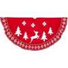 60-Inch Velvet Appliqué and Embroidered With Knitted Ruffle Border Tree Skirt - Tree Skirts - 1 - thumbnail