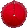 60-Inch Velvet Appliqué and Embroidered With Knitted Ruffle Border Tree Skirt - Tree Skirts - 2