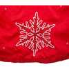 60-Inch Red Snowflake Embroidered and Pleated Tree skirt - Tree Skirts - 3