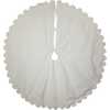 60-Inch Multi-Colored Beads Scalloped Ivory Embroidered Tree Skirt - Tree Skirts - 3