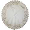 60-Inch Multi-Colored Beads Scalloped Ivory Embroidered Tree Skirt - Tree Skirts - 4