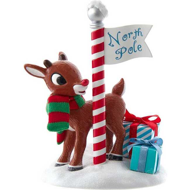 6.5-Inch Fabriché Rudolph North Pole Table Piece