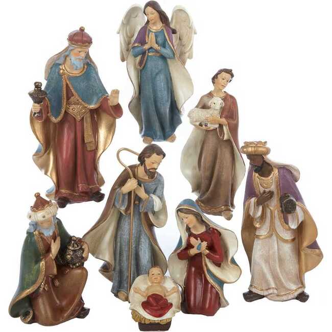 6.25-Inch Resin Nativity Set of 8 Pieces