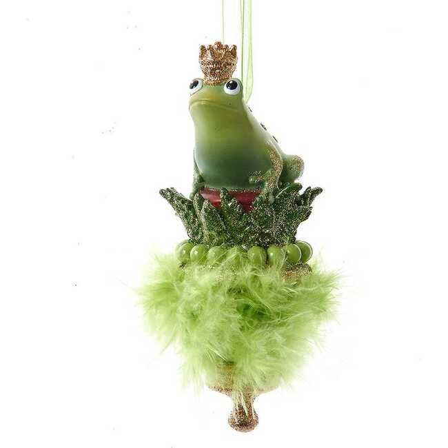 6.25-Inch Holly Hats Frog Prince Ornament