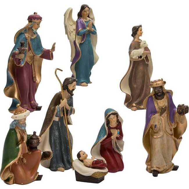 6.25-Inch Resin Nativity Set of 8 Pieces - Accents - 2