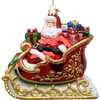 6.25-Inch Bellissimo Glass Santa in Sleigh Ornament - Ornaments - 1 - thumbnail