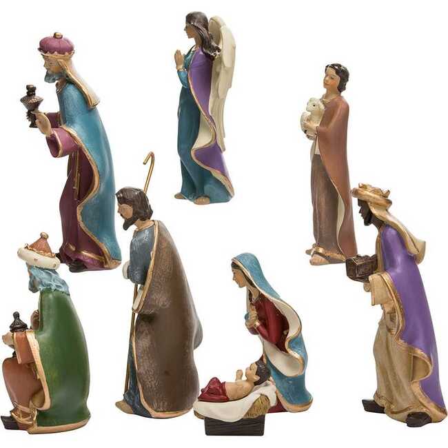 6.25-Inch Resin Nativity Set of 8 Pieces - Accents - 5
