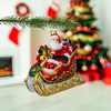 6.25-Inch Bellissimo Glass Santa in Sleigh Ornament - Ornaments - 2