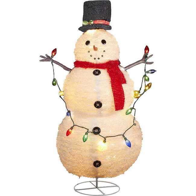 48-inch Lighted Collapsible Snowman