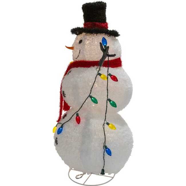 48-inch Lighted Collapsible Snowman - Accents - 2