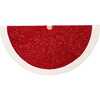 54-Inch Red Sequins with White Border Tree Skirt - Tree Skirts - 1 - thumbnail