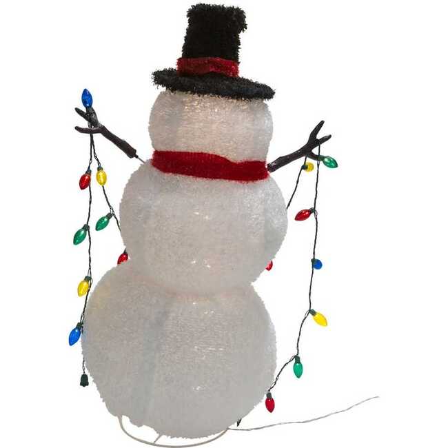 48-inch Lighted Collapsible Snowman - Accents - 3