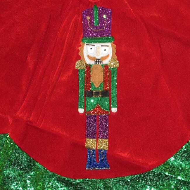 48-inch Velvet with Nutcracker Design Tree skirt - Tree Skirts - 2