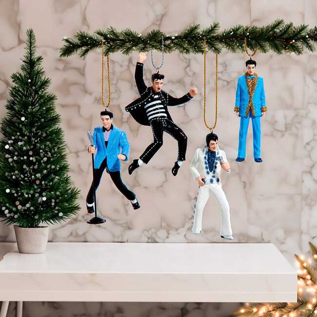 4pc Elvis Presley® Miniature Ornaments - Ornaments - 2