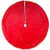 48-Inch Red Knit Tree Skirt with Tan Faux Fur Border - Tree Skirts - 3