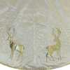 48-Inch Gold Tree and Reindeer Applique Treeskirt - Tree Skirts - 2