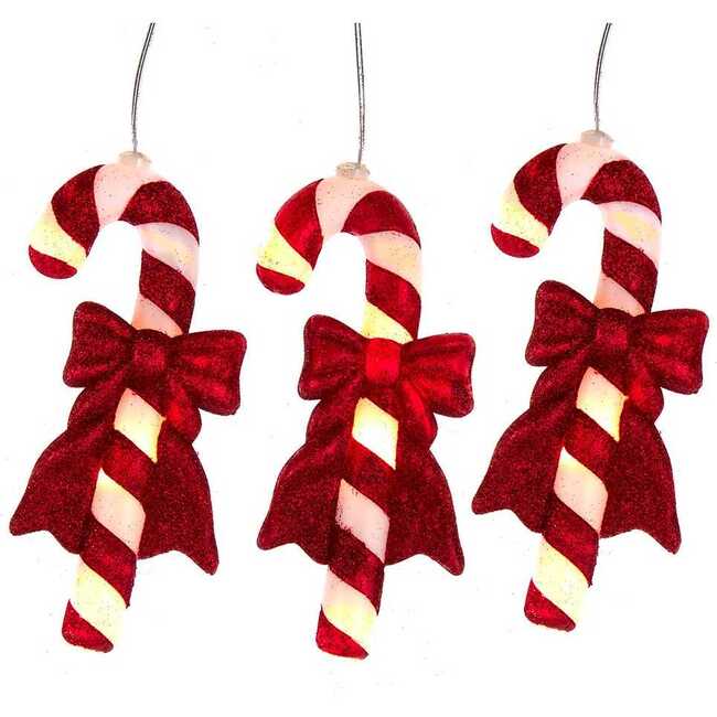 30-Light 5 Piece Battery-Operated Candy Canes Light Set