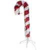 3-Foot Pre-Lit Red and White LED Tinsel Candy Cane - Accents - 3