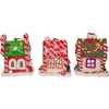 3.5-Inch Battery-Operated Gingerbread LED Candy House, 3 Piece Set - Accents - 2