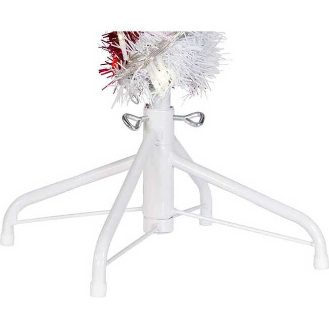 3-Foot Pre-Lit Red and White LED Tinsel Candy Cane - Accents - 6