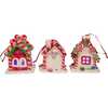 3.5-Inch Battery-Operated Gingerbread LED Candy House, 3 Piece Set - Accents - 3