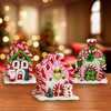 3.5-Inch Battery-Operated Gingerbread LED Candy House, 3 Piece Set - Accents - 7