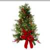 26-Inch Battery-Operated Pre-Lit Wall Tree With Red Bow - Trees - 2