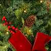 26-Inch Battery-Operated Pre-Lit Wall Tree With Red Bow - Trees - 3