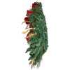 24-Inch Unlit Gold, Red and Green Ribbon Wreath - Wreaths - 5