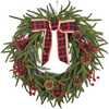 24-Inch Unlit Berries and Pinecone Rattan Wreath - Wreaths - 1 - thumbnail