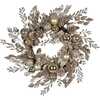 24-Inch Gold and Champagne Gold Rattan Wreath - Wreaths - 1 - thumbnail