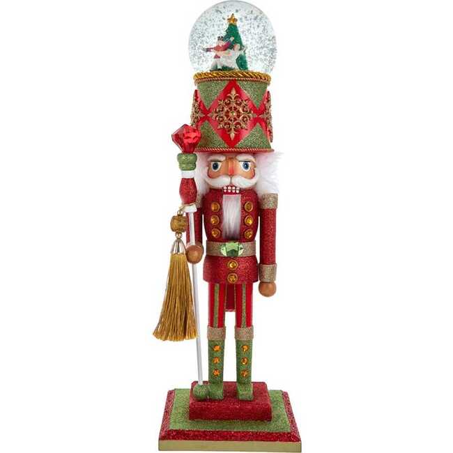 20-Inch Light Up Animated Musical Water Globe Hat Nutcracker