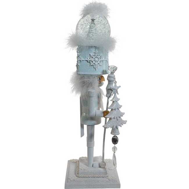 20-Inch Animated Musical White Soldier Water Globe Hat Nutcracker - Nutcrackers - 2