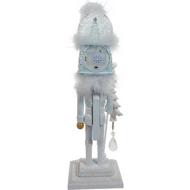 20-Inch Animated Musical White Soldier Water Globe Hat Nutcracker - Nutcrackers - 3