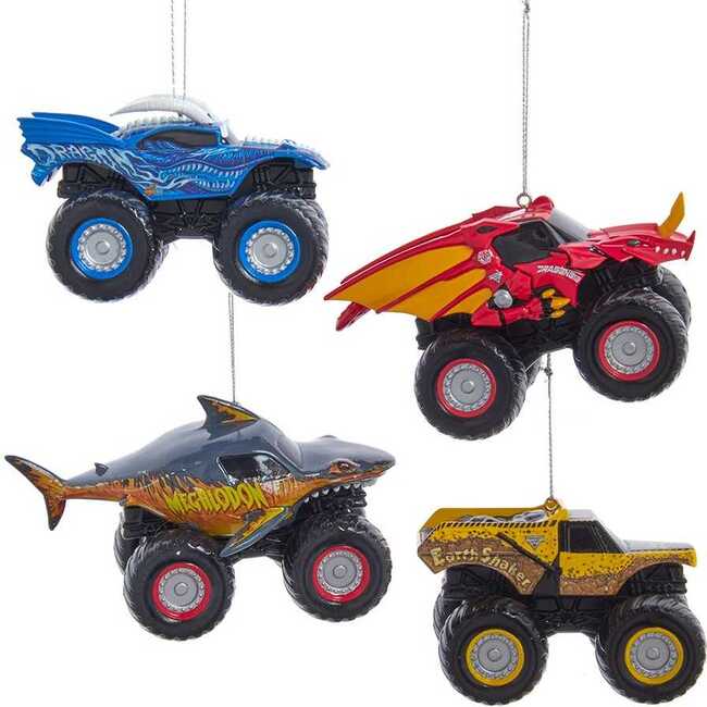 2.25-Inch Monster Jam 4-Piece Ornament Set