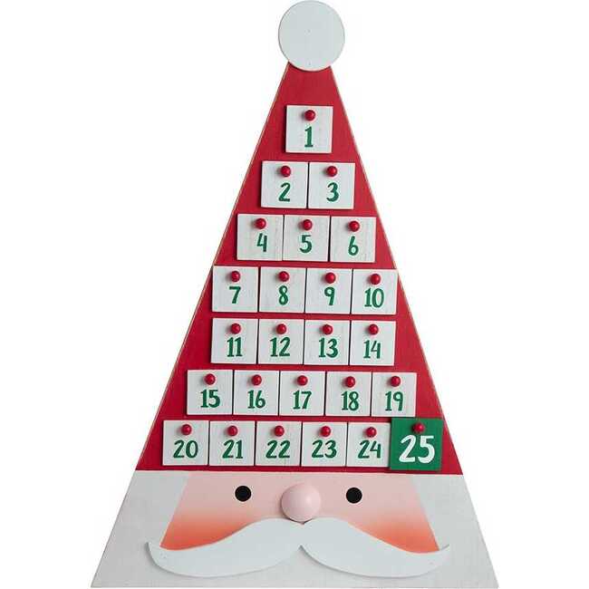 19.7-Inch Triangular Santa Head Advent Calender