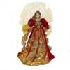 18-inch Red and Gold Multi-colored LED Fiber-Optic Angel Treetop - Tree Toppers - 1 - thumbnail