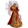 18-inch Red and Gold Multi-colored LED Fiber-Optic Angel Treetop - Tree Toppers - 2