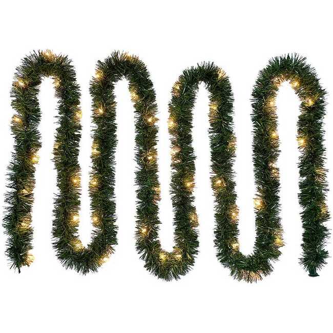 18-Inch Pre-lit Warm White Incandescent Green Garland